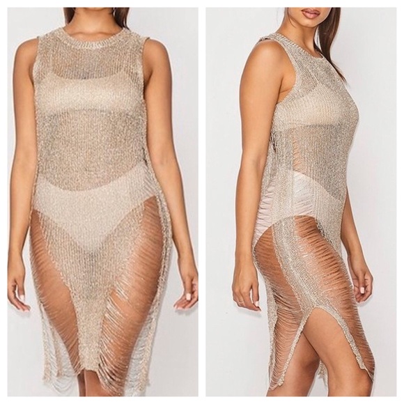 Flip A Coin Sheer Dress - Picture 2 of 4